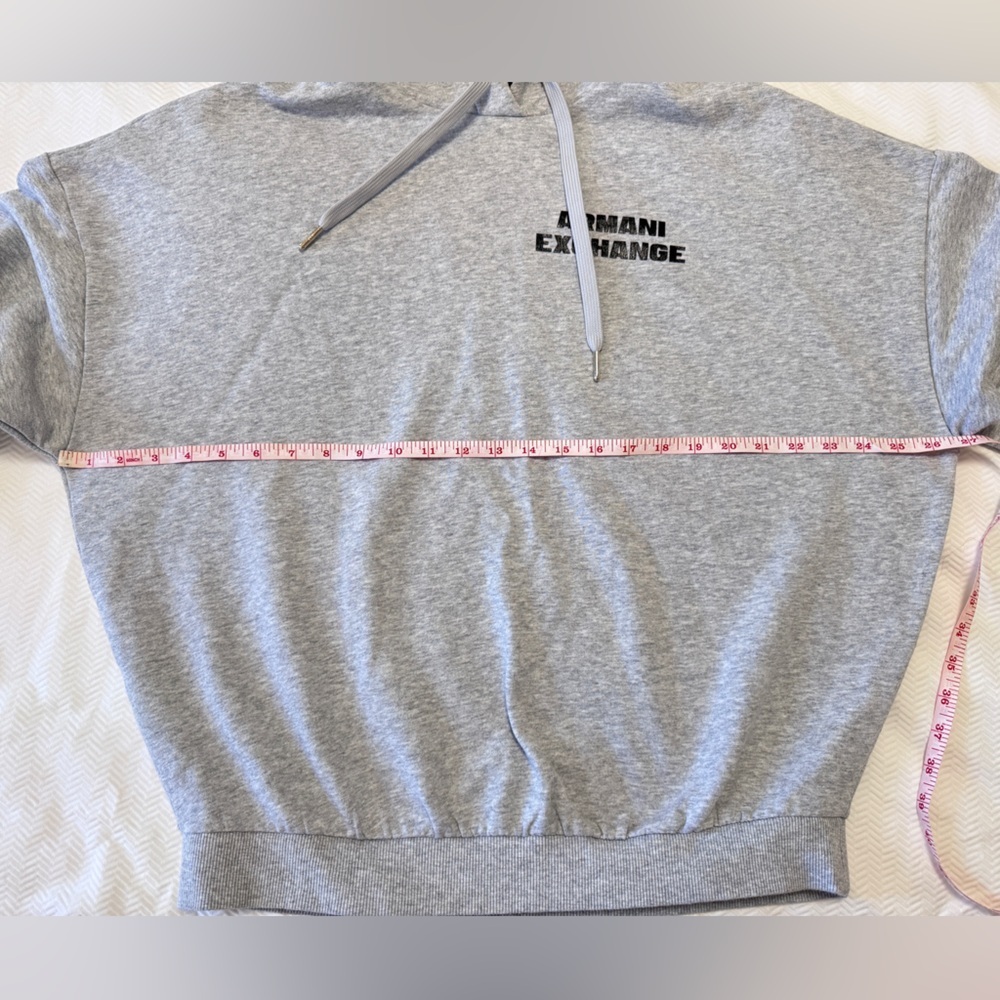 ARMANI EXCHANGE Gray Oversized Sweat Hoodie - Picture 7 of 9